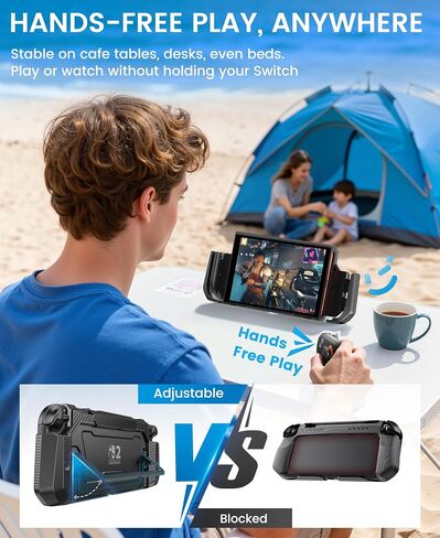 for Switch 2 Case 2025, Pop-up Joy-Con Quick Release, Stand Compatible, Dockable Hard Thin Shell for Switch 2 Console, Protective Cover with Ergonomic Grip in Saudi Arabia