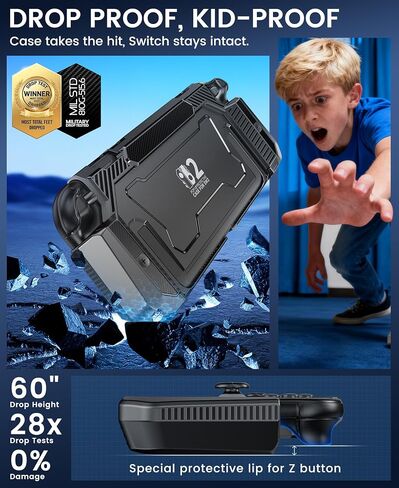 for Switch 2 Case 2025, Pop-up Joy-Con Quick Release, Stand Compatible, Dockable Hard Thin Shell for Switch 2 Console, Protective Cover with Ergonomic Grip in Saudi Arabia
