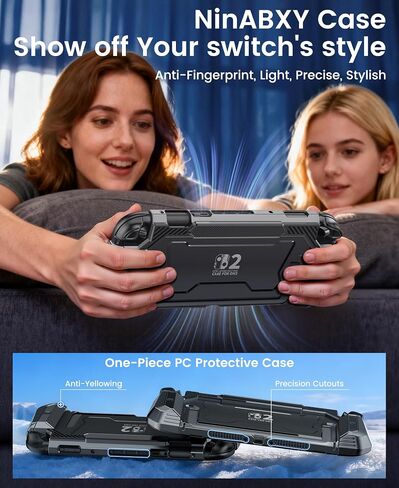 for Switch 2 Case 2025, Pop-up Joy-Con Quick Release, Stand Compatible, Dockable Hard Thin Shell for Switch 2 Console, Protective Cover with Ergonomic Grip in Saudi Arabia