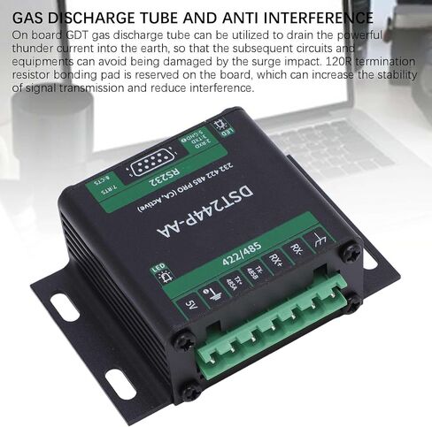 RS232 To RS485 RS422 Serial Converter Industrial Grade Isolated Communication Adapter Aluminum Alloy With Overcurrent Surge Accuracy LED Signal Indicators For Data Transmission in Kuwait