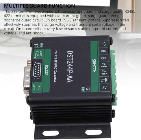 RS232 To RS485 RS422 Serial Converter Industrial Grade Isolated Communication Adapter Aluminum Alloy With Overcurrent Surge Accuracy LED Signal Indicators For Data Transmission in Kuwait