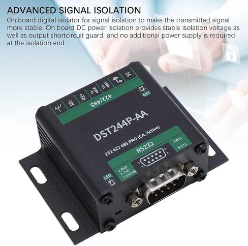 RS232 To RS485 RS422 Serial Converter Industrial Grade Isolated Communication Adapter Aluminum Alloy With Overcurrent Surge Accuracy LED Signal Indicators For Data Transmission in Kuwait