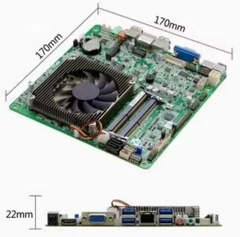 i5-8259u Mini-ITX Motherboard 8th Core Intel CPU IPC SBC Embedded Ultra-Thin Mainboard with COM LAN DC12V DDR4 8USB LVDS VGA in Saudi Arabia