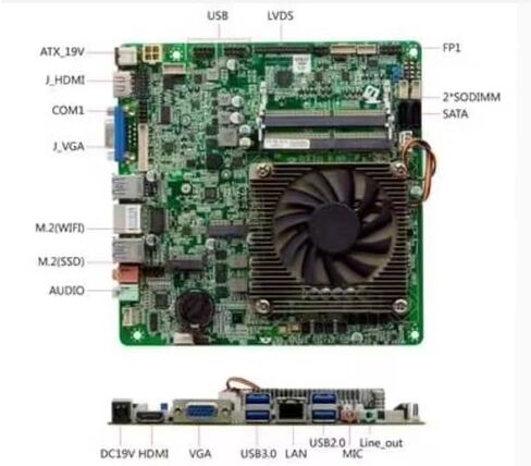 i5-8259u Mini-ITX Motherboard 8th Core Intel CPU IPC SBC Embedded Ultra-Thin Mainboard with COM LAN DC12V DDR4 8USB LVDS VGA in Saudi Arabia