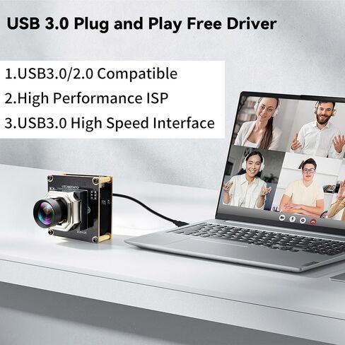 20MP Autofocus USB3.0 Security Camera,3840P 60° HFOV No Distortion Lens, Plug and Play for PC Raspberry Pi Jetson Nano,Compatible with Windows Linux Mac OS for Laser Engraver 3D Printer in Saudi Arabia