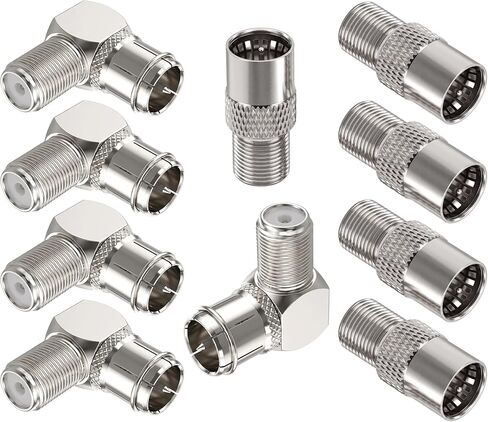 RG6 Coaxial Quick Connector 10 Pack, F-Type Coax RG6 Male to Female Quick Push On Coaxial Cable Adapter Extender for RG6 Coaxial Cable, TV, Amplifier, Antenna, RV, Modem in Kuwait