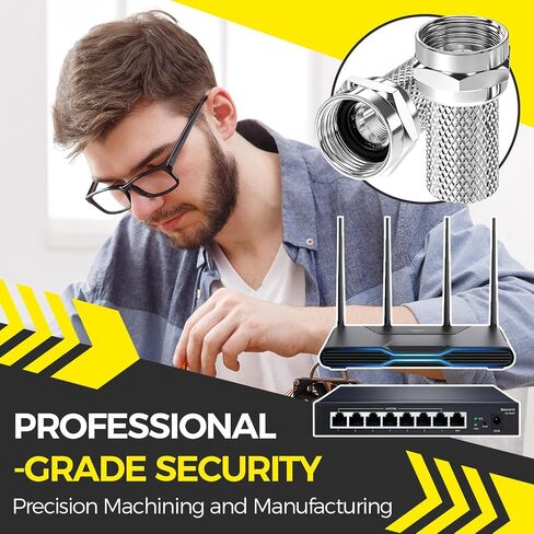 10 عبوات RG6 F نوع تويست على موصل محوري، محول تركيب لولبي in Kuwait