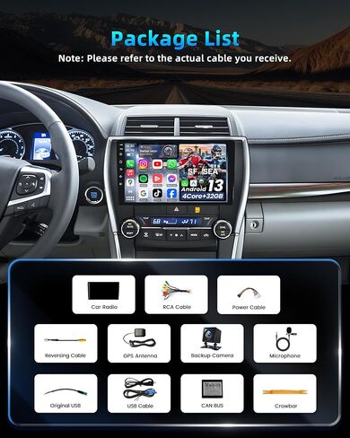 Toyota Camry Radio Stereo for 2015 2016 2017-10.1 Inch Upgrade 1280 * 800 Touchscreen 5GWIFI Bluetooth5.0 FM/EQ Voice Control GPS SWC CarPlay & Android Auto in Saudi Arabia