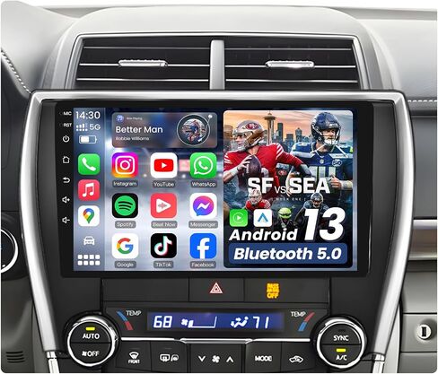 Toyota Camry Radio Stereo for 2015 2016 2017-10.1 Inch Upgrade 1280 * 800 Touchscreen 5GWIFI Bluetooth5.0 FM/EQ Voice Control GPS SWC CarPlay & Android Auto in Saudi Arabia