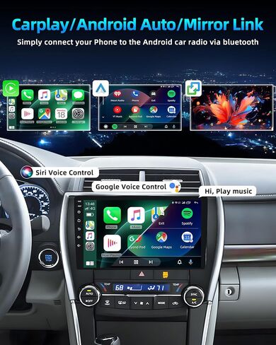 Toyota Camry Radio Stereo for 2015 2016 2017-10.1 Inch Upgrade 1280 * 800 Touchscreen 5GWIFI Bluetooth5.0 FM/EQ Voice Control GPS SWC CarPlay & Android Auto in Saudi Arabia