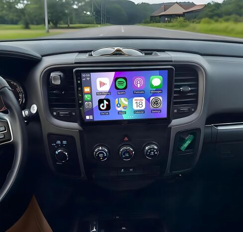 Car Radio Stereo for Dodge Ram 1500 2500 3500 2013 2014 2015 2016-2019 with Wireless CarPlay Android Auto, 9 Inch Android 14 Touch Screen HiFi Audio GPS Navigation WiFi Bluetooth SWC HD Camera-2+64G in Saudi Arabia