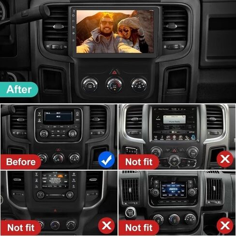 Car Radio Stereo for Dodge Ram 1500 2500 3500 2013 2014 2015 2016-2019 with Wireless CarPlay Android Auto, 9 Inch Android 14 Touch Screen HiFi Audio GPS Navigation WiFi Bluetooth SWC HD Camera-2+64G in Saudi Arabia