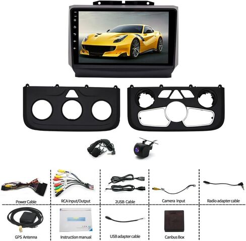 Car Radio Stereo for Dodge Ram 1500 2500 3500 2013 2014 2015 2016-2019 with Wireless CarPlay Android Auto, 9 Inch Android 14 Touch Screen HiFi Audio GPS Navigation WiFi Bluetooth SWC HD Camera-2+64G in Saudi Arabia