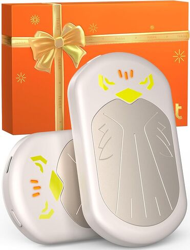 Hotdot Hand Warmers Rechargeable with Gift Box, for Men Women, 2 Pack Fast Heating Electric Hand Warmer, Portable Hot Hands Handwarmers for Outdoors, Golf, Hunting, Camping Ivory in Saudi Arabia
