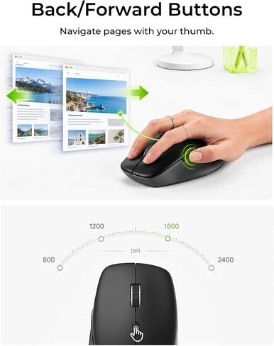 Seenda Black & Grey Wireless Keyboard and Mouse Combo, Bluetooth & 2.4G in Saudi Arabia