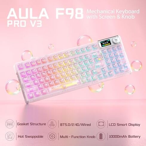 Aula Wireless Keyboard and Mouse Combo, Aula F98Pro Wireless Keyboard SC620 Wireless Mouse in Saudi Arabia