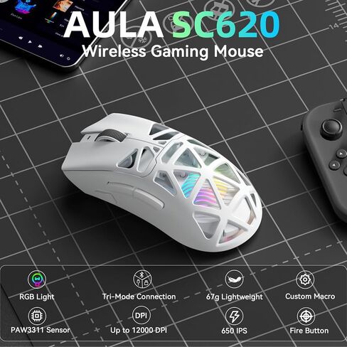 Aula Wireless Keyboard and Mouse Combo, Aula F98Pro Wireless Keyboard SC620 Wireless Mouse in Saudi Arabia
