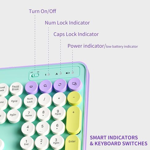 TECURS Retro Wireless Keyboard and Mouse Combo for PC/Laptop in Saudi Arabia