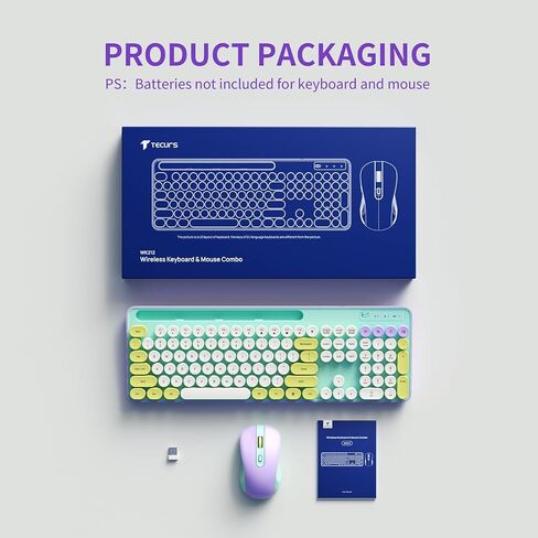 TECURS Retro Wireless Keyboard and Mouse Combo for PC/Laptop in Saudi Arabia