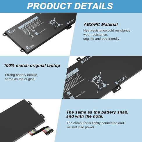 بطارية 97Wh 6GTPY لأجهزة Dell XPS 15 9560 9570 9550 7590 الدقة 5510 5520 5530 5540 Vostro 7500 7590 Series 4GVGH GPM03 1P6KD 5XJ28 M2X4 P56F P56F001 11.4V in Kuwait