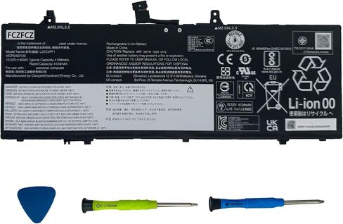 بطارية L22C4PF1 65Wh 4189mAh بديلة لجهاز Lenovo Yoga Slim 6-14IAP8 6-14IRP8 / Slim 7-14IMH9 Series SB11N45302 5B11N45328 SB11J63615 5B11J63614 L22D4PF1 L22M4PF1 15.52V in Kuwait