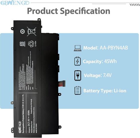 استبدال بطارية AA-PBYN4AB AA-PLWN4AB لجهاز Samsung UltraBook 530U3 NP530U3C Series 5 NP530U3B UltraTouch NP540U3C 532U3 535U3 NP532U3C Series AAPBYN4AB AAPLWN4AB BA4300336A BA43-00336A in Kuwait