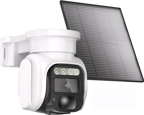 4G LTE Cellular Solar Security Camera Wireless Outdoor, No WiFi Solar Camera Built in eSIM & Subscription Fee, PTZ 355° Live View, 2K Camera with 2 Way Talk, PIR Motion Sensor, Cloud Storage in Kuwait