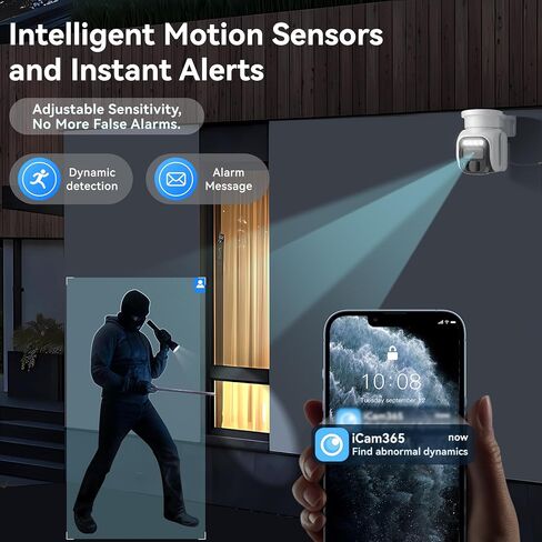 4G LTE Cellular Solar Security Camera Wireless Outdoor, No WiFi Solar Camera Built in eSIM & Subscription Fee, PTZ 355° Live View, 2K Camera with 2 Way Talk, PIR Motion Sensor, Cloud Storage in Kuwait