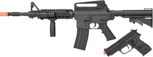 9903 M4 Airsoft Rifle and P228 Combo Kit (Color: Black) in Kuwait