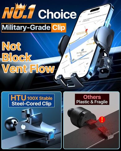 HTU 2026 Ultimate Best【True Military-Grade & Safety Cert】 Car Phone Holder in Kuwait