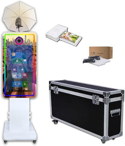 Photo Booth Machine with Camera and Printer,32'' Touch Screen,Flashlight in Saudi Arabia