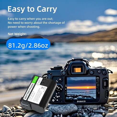 YUEFANSNE EN-EL15 EN-EL15A /EN-EL15B Battery Compatible with Nikon Z8, Z5, Z6 II, Z6 III, Z7 II, Z8, D7200, D500, D800, D7200, D7000, D7500, D810 D7100, D600, D610 Camera in Saudi Arabia
