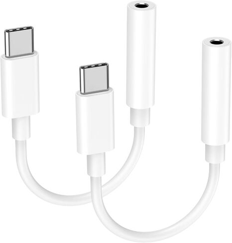 [MFi Certified] 2 Pack Headphone Adapter for iPhone 17,USB Type C to 3.5mm Female Headphone Jack Adapter Aux Audio Dongle Compatible with Apple iPhone 17/17Air/17Pro/16/16Pro/Pro/15/15 Pro/15 Pro Max in Saudi Arabia