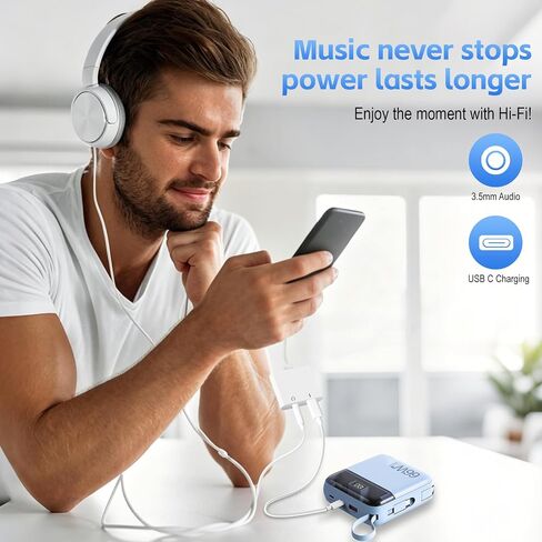 محول سماعة رأس وشاحن USB C إلى 3.5 ملم 2 حزمة من النوع C إلى Aux Jack Dongle سلك مع PD شحن سريع لهاتف iPhone 15/16/17 Pro/Max/Plus وiPad وSamsung Galaxy in Kuwait