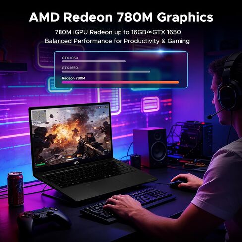 NIMO 17.3" FHD AI-Ready-Laptop, R7 8745HS 8 Cores, 32GB DDR5, 1TB SSD in Kuwait