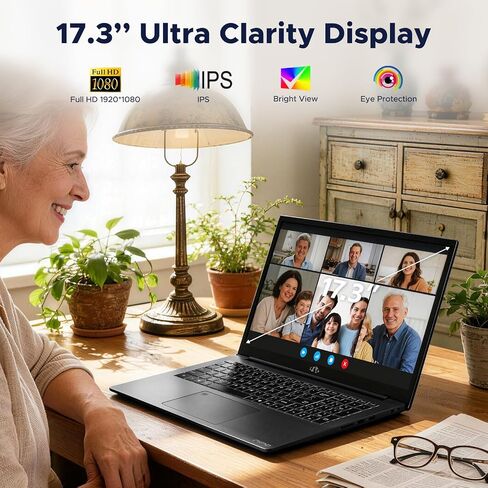 NIMO 17.3" FHD AI-Ready-Laptop, R7 8745HS 8 Cores, 32GB DDR5, 1TB SSD in Kuwait
