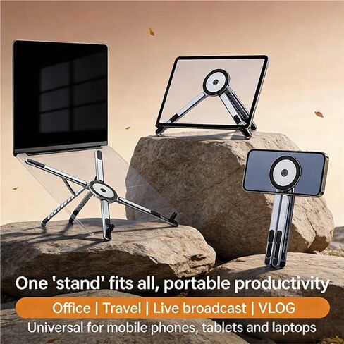 Multifunctional Magnetic Laptop Holder Foldable Tripod Stand for Phone in Saudi Arabia
