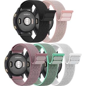 5 Pack Nylon Loop Sport Band Compatible with Garmin Venu 4 45mm/Vivoactive 4/Venu 2/Venu 3,22mm Breathable Soft Band Adjustable Watch Straps for Garmin Forerunner 255/265/745/955/965 Women Men in Kuwait