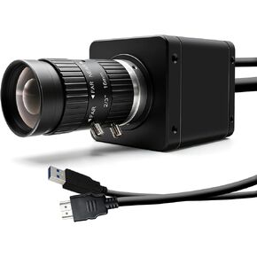 SVPRO 4K 60fps USB 3.0 Camera, USB3.0 & HDMI Dual Output, CS-Mount 16mm Manual Lens, Ultra Wide Angle IMX678 Low Light UVC Webcam for Windows, Linux, MacOS, Android in Kuwait
