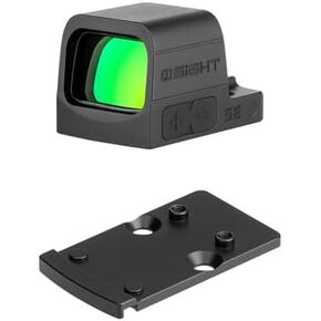 OSIGHT SE 2 MOA Dot & 32 MOA Circle Dual Reticle Green Dot Sight Bundled with OSIGHT RMR to RMSc Adapter Plate for RMR Slide Cut in Saudi Arabia