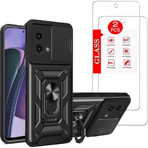 for Motorola Moto G Stylus 5G (2023) Case with [2 Pack] Tempered Glass Screen Protector, for Moto G Stylus 5G (2023) Case Heavy Duty [Military-Grade] with Lens Protects Protective Cover Black in Kuwait