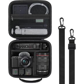 Camera Case for Sony ZV-E10 / ZVE10 II - APS-C Camera, for Sony ZV-E10 Mirrorless Vlog Camera Kit Camera Carrying Case with a Shoulder Strap, Protective Camera Accessories Dividers, Black in Saudi Arabia