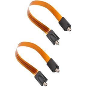 Flat Coaxial Cable RG6 F Type Jumper Cable for Windows and Doors -12 Inch Length - TV Antenna Wire -2Pack in Saudi Arabia