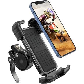 Bike Phone Holder Motorcycle Mount - Urtal Stable, One - Hand Operation-Super Stable Metal clip, Bicycle Scooter Handlebar Clamp, Bike Phone Holder Handlebar, Compatible with 4.7''-6.8'' Phone in Saudi Arabia