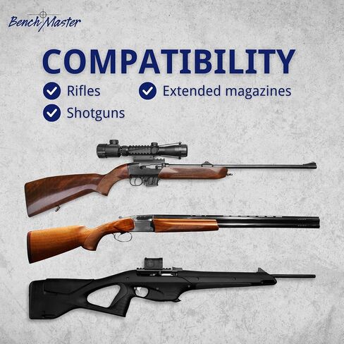 BenchMaster Perfect Shot Shooting Rest | Ambidextrous All Metal Rifle & Shotgun Shooting Rest for Outdoor Shooting Range | Bench Rest for Shooting | BMPSSR , Black , 3.40 x 19.50 x 5.60 in in Saudi Arabia