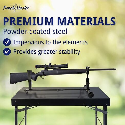 BenchMaster Perfect Shot Shooting Rest | Ambidextrous All Metal Rifle & Shotgun Shooting Rest for Outdoor Shooting Range | Bench Rest for Shooting | BMPSSR , Black , 3.40 x 19.50 x 5.60 in in Saudi Arabia