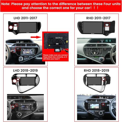 [4G 64G] Android Car Stereo FM Radio Carplay Android Auto 9" Touchscreen Headunit Media Player with Backup Camera for Toyota Prius C 2012-2014 UV Black LHD in Saudi Arabia