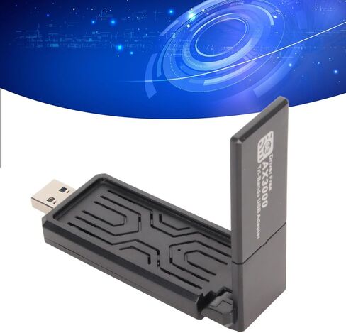USB Adapter for PC, 4G 5G 6G Tri Band 6E High Speed Network Card Adapter, Portable Compact Network Card Suitable for 10 11 System in Kuwait
