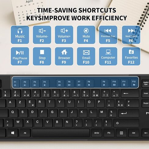 French AZERTY Keyboard Wired USB for Computer Laptop PC in Kuwait