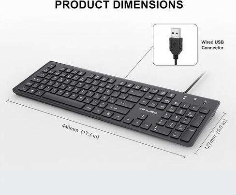 French AZERTY Keyboard Wired USB for Computer Laptop PC in Kuwait